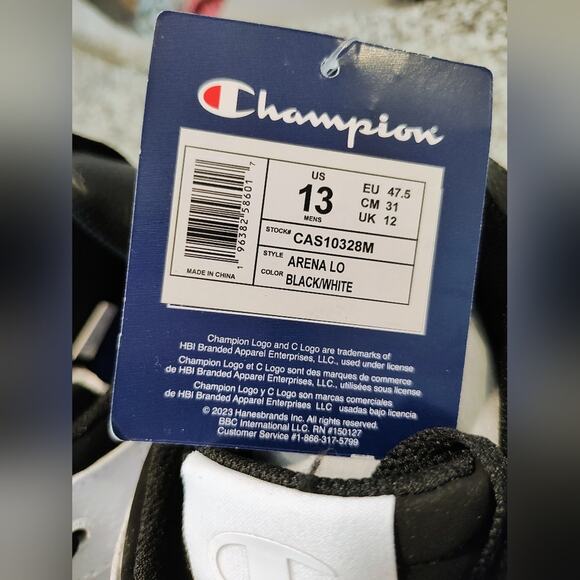 Champion Arena Low Black/White CAS10328M